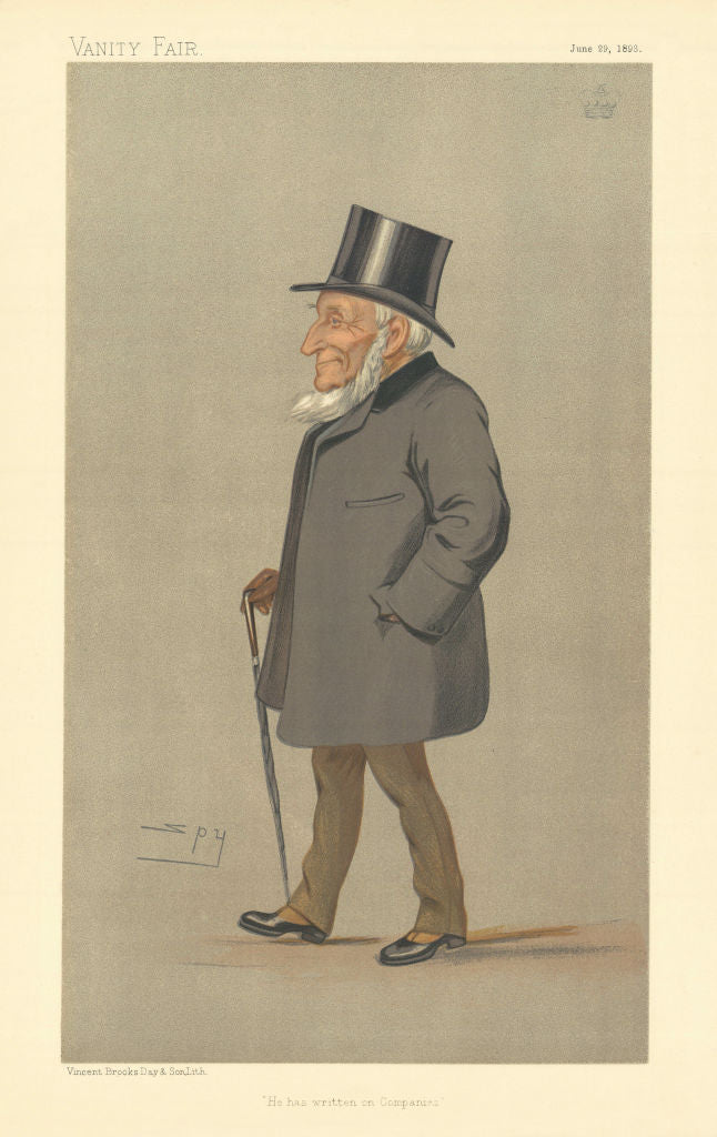 VANITY FAIR SPY CARTOON Lord Thring 'He has written on Companies' Law 1893